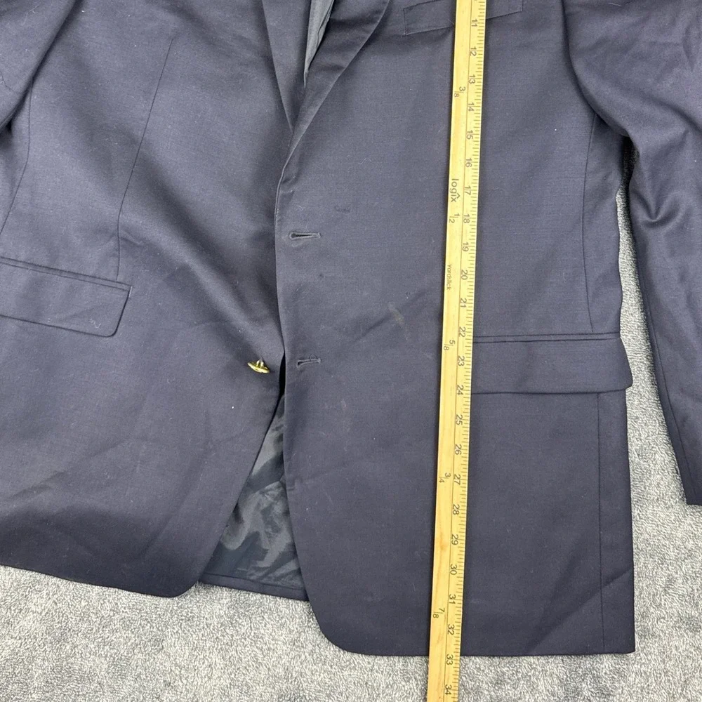 Lauren Ralph Lauren Men Navy Blue Blazer Gold Crest Buttons Sport Suit‎ Jacket